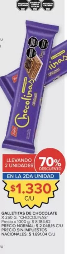 chocolinas - GALLETITAS DE CHOCOLATE