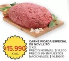 X$ - CARNE PICADA ESPECIAL DE NOVILLITO