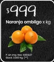 X$ - Naranja ombligo