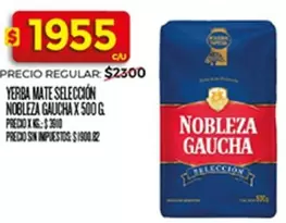 Nobleza Gaucha - YERBA MATE SELECCION NOBLEZA GAUCHA X 500 G