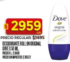 Dove - DESODORANTE ROLL ON ORIGINAL