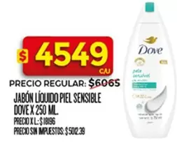 Dove - JABÓN LÍQUIDO PIEL SENSIBLE