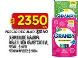 Granby - JABÓN LÍQUIDO PARA ROPA