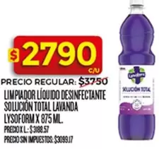 Lysoform - LIMPIADOR LÍQUIDO DESINFECTANTE SOLUCIÓN TOTAL LAVANDA