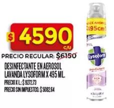 Lysoform - DESINFECTANTE EN AEROSOL