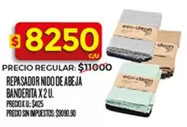 Nido - REPASADOR NIDO DE ABEJA BANDERITA X 2 U.