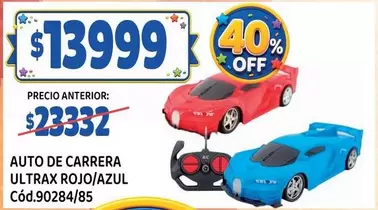 Off - AUTO DE CARRERA ULTRAX ROJO/AZUL Cód.90284/85