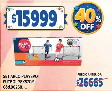 Off - SET ARCO PLAYSPOT FUTBOL 78X57CM Cód.90268