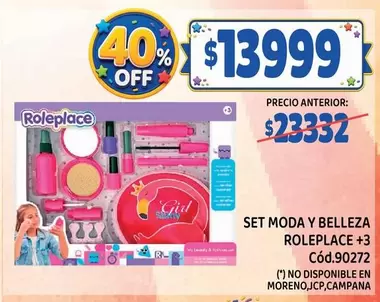 Off - SET MODA Y BELLEZA ROLEPLACE +3 Cód.90272