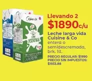 vida - Leche larga entera o semidescremada