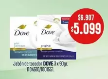 Dove - Jabón de tocador 3 x 90gr. 1104610/1001551.