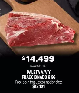 PALETA A/V Y FRACCIONADO