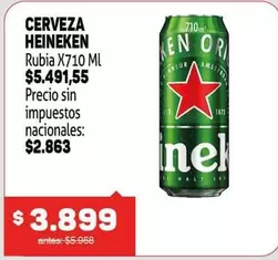 Heineken - Cerveza Rubia X710 Ml