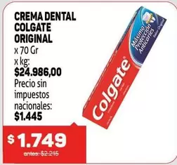 Colgate - CREMA DENTAL ORIGINAL