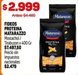 Matarazzo - FIDEOS PROTEINA