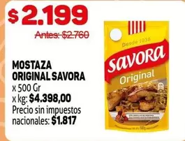 Savora - Mostaza Original