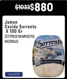 X$ - Jamon Cocido Sorrento