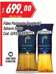 Mas - Fideo Pastasole Spaghetti/Tallarin 500Gr Cod. 45932/45936