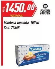Tonadita - Manteca 100 Gr Cod. 23868