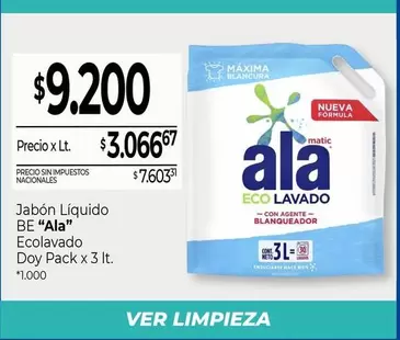 Ala - Jabón Líquido Ecolavado Doy Pack