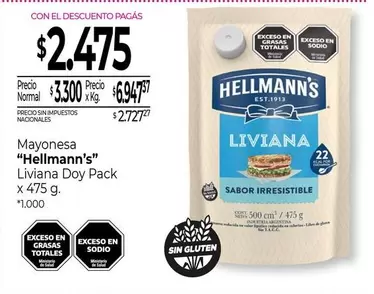 Hellmann's - Mayonesa Liviana Doy Pack