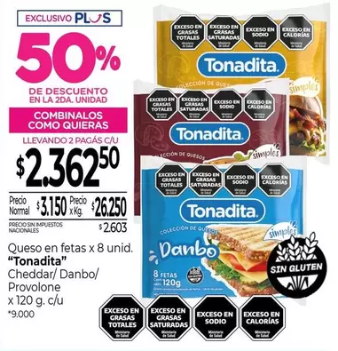 Tonadita - Queso en fetas