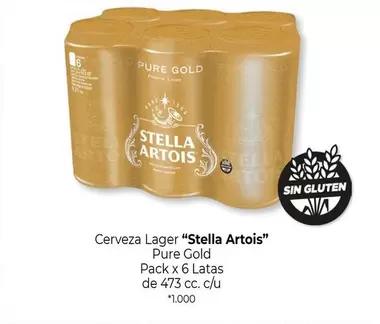 Stella Artois - Cerveza Lager Pure Gold