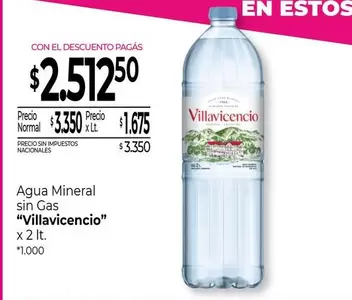 Villavicencio - Agua Mineral sin Gas