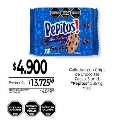 Pepitos - Galletitas con Chips de Chocolate