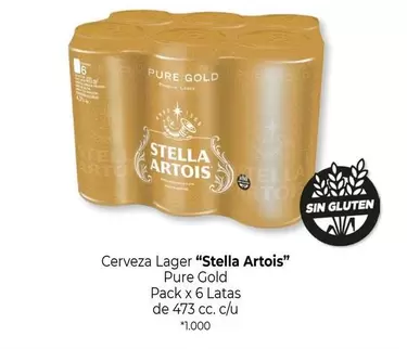 Stella Artois - Cerveza Lager Pure Gold
