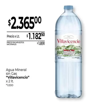 Villavicencio - Agua Mineral sin Gas
