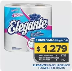 Elegante - Papel Higienico H/Simple