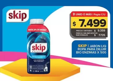 Skip - Jabon Liquido Ropa Para Diluir Bio Enzimas