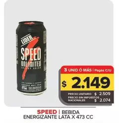 Speed - Speed Bebida Energizante Lata