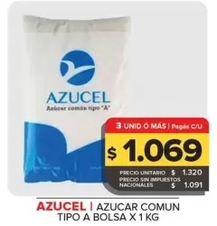 Azucel - Azucar Comun Tipo A Bolsa X 1 Kg