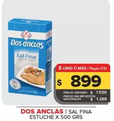 Dos Anclas - Sal Fina Estuche X 500 Grs