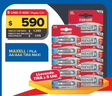 Maxell - Pila AA/AAA Tira Maxi