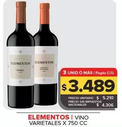 Elementos - Vino