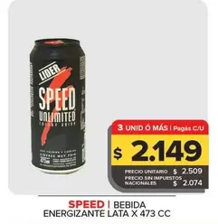 Speed - Bebida Energizante Lata