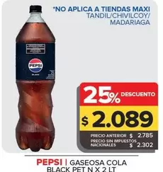 Pepsi - Gaseosa Cola Black Pet
