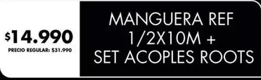 MANGUERA REF 1/2X10M + SET ACOPLes