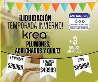 krea - PLUMONES, ACOLCHADOS Y QUILTZ