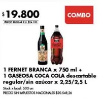 Coca cola - FERNET BRANCA + GASEOSA COCA COLA