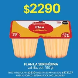 La Serenísima - Flan vainilla