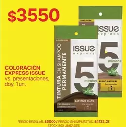 Issue - TINTURA EN SHAMPOO PERMANENTE