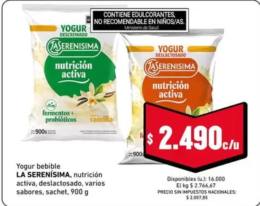 La Serenísima - Yogur bebible