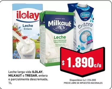 Ilolay - Leche entera o parcialmente descremada