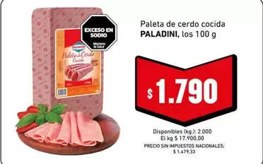 Paladini - Paleta de cerdo cocida
