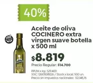 Cocinero - Aceite de oliva extra virgen suave botella