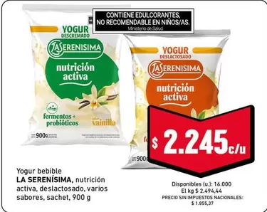 La Serenísima - Yogur bebible
